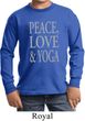 Peace Love & Yoga Kids Long Sleeve Shirt