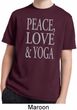 Peace Love & Yoga Kids Moisture Wicking Shirt