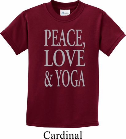 Peace Love & Yoga Kids Shirt
