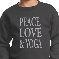 Peace Love & Yoga Kids Sweatshirt