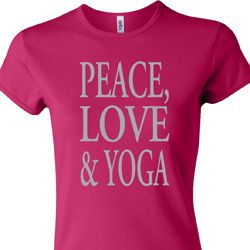 Peace Love & Yoga Ladies Crewneck Shirt Peace Love & Yoga Ladies Crewneck Shirt