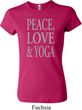 Peace Love & Yoga Ladies Crewneck Shirt