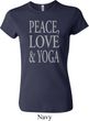 Peace Love & Yoga Ladies Crewneck Shirt