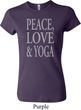 Peace Love & Yoga Ladies Crewneck Shirt