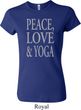 Peace Love & Yoga Ladies Crewneck Shirt