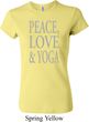 Peace Love & Yoga Ladies Crewneck Shirt