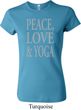 Peace Love & Yoga Ladies Crewneck Shirt