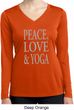 Peace Love & Yoga Ladies Dry Wicking Long Sleeve Shirt
