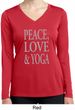 Peace Love & Yoga Ladies Dry Wicking Long Sleeve Shirt