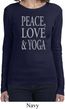Peace Love & Yoga Ladies Long Sleeve Shirt
