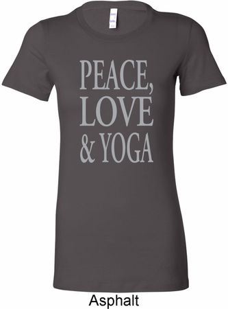 Peace Love & Yoga Ladies Longer Length Shirt