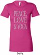 Peace Love & Yoga Ladies Longer Length Shirt