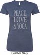 Peace Love & Yoga Ladies Longer Length Shirt