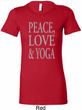 Peace Love & Yoga Ladies Longer Length Shirt