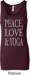 Peace Love & Yoga Ladies Longer Length Tank Top