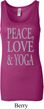 Peace Love & Yoga Ladies Longer Length Tank Top