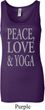 Peace Love & Yoga Ladies Longer Length Tank Top