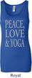 Peace Love & Yoga Ladies Longer Length Tank Top