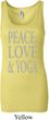 Peace Love & Yoga Ladies Longer Length Tank Top