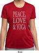 Peace Love & Yoga Ladies Moisture Wicking Shirt