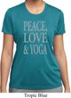 Peace Love & Yoga Ladies Moisture Wicking Shirt