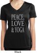 Peace Love & Yoga Ladies Moisture Wicking V-neck Shirt