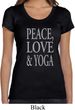 Peace Love & Yoga Ladies Scoop Neck Shirt