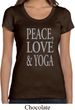 Peace Love & Yoga Ladies Scoop Neck Shirt