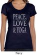 Peace Love & Yoga Ladies Scoop Neck Shirt