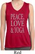 Peace Love & Yoga Ladies Sleeveless Moisture Wicking Shirt