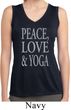 Peace Love & Yoga Ladies Sleeveless Moisture Wicking Shirt