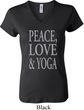 Peace Love & Yoga Ladies V-neck Shirt