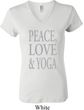 Peace Love & Yoga Ladies V-neck Shirt