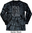 Peace Love & Yoga Long Sleeve Tie Dye Shirt