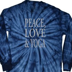 Peace Love & Yoga Long Sleeve Tie Dye Shirt Peace Love & Yoga Long Sleeve Tie Dye Shirt