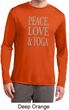 Peace Love & Yoga Mens Dry Wicking Long Sleeve Shirt