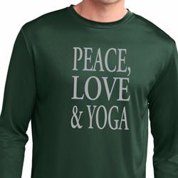 Peace Love & Yoga Mens Dry Wicking Long Sleeve Shirt Peace Love & Yoga Mens Dry Wicking Long Sleeve Shirt