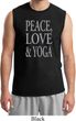 Peace Love & Yoga Mens Muscle Shirt
