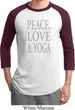 Peace Love & Yoga Mens Raglan Shirt