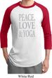 Peace Love & Yoga Mens Raglan Shirt