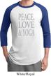 Peace Love & Yoga Mens Raglan Shirt