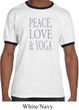 Peace Love & Yoga Mens Ringer Shirt