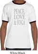 Peace Love & Yoga Mens Ringer Shirt