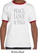 Peace Love & Yoga Mens Ringer Shirt