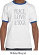 Peace Love & Yoga Mens Ringer Shirt