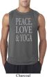 Peace Love & Yoga Mens Sleeveless Shirt