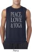 Peace Love & Yoga Mens Sleeveless Shirt