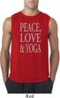 Peace Love & Yoga Mens Sleeveless Shirt