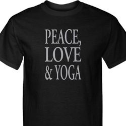 Peace Love & Yoga Mens Tall Shirt Peace Love & Yoga Mens Tall Shirt