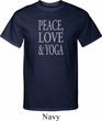 Peace Love & Yoga Mens Tall Shirt